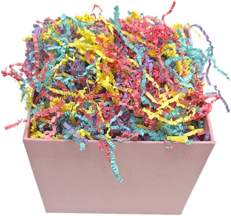 WSSCKSCR Crinkle Cut Paper Shred - 5.3 oz Fluffy Gift Box Filler, Basket Stuffing for Christmas, Wedding, Birthday | Decorative Packing Grass, Party Decorations (Fiesta Blend) - Image 2